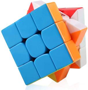 KOBBET high Speed Cube 3x3x3 for Children Exercise Flexible Mind and Child's Social Skills Cube Educational and Entertaining Toy for Kids Puzzle Assemble Indoor Brain Game for Increase IQ Level of Kids Children