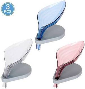 axiesh Leaf Soap Box Kitchen Tools Bathroom Accessories Soap Dish Suction Holder Storage Basket Soap Box Stand