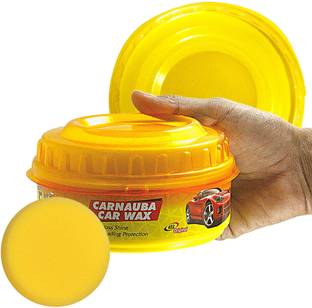 samtech Car Wax Polish Cream Paste - Carnauba Car Wax Glossy Shiny Coating with Applicator Sponge BSTGM04 Vehicle Interior Cleaner