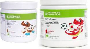 HERBALIFE kids nutrition dino shake chocolate(200)gm + dino shake strwaberry(200) gm Energy Drink