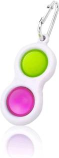 Aganta Simple Dimple Pop it Keychain Simple Dimple Fidget Toy Popit Keychain Push Bubble Key Chain Stress Relief Toys For Adults Multipurpose Pop Keychain Toy