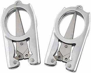 Fascinating Folding Scissors Compact Pocket Stainless Steel Small Travel 2 Pack Craft Project Scissors Kits Scissors