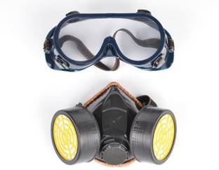 SYGA Pesticide Formaldehyde Paint Spray Protection mask Activated Carbon Double Tank Respirator Silicone antivirus Half mask_Black & Yellow+ I 1 piece I ProtectionMask