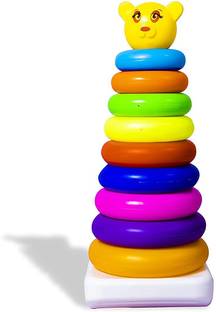 shreenik Stacking Teddy Rings for Growing Babies,- 9 pis Rings (Multicolor)