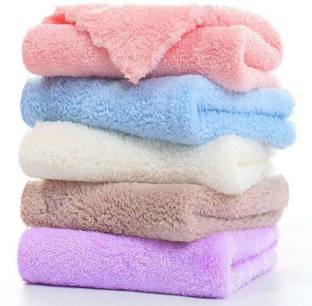 मोमिसी Baby wash clothes set of 5 गीला और सूखा पॉलिएस्टर सफाई का कपड़ा