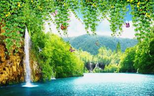 imbue Nature self adhesive vinyl painting without frame Digital Reprint 36 inch x 48 inch Painting