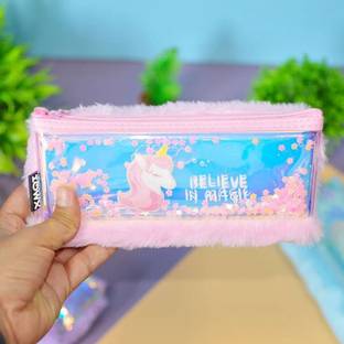 MSN gift for girls Water Pouch with Unicorn water fur pencil pouch Geometry Box