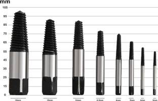 uptodatetools 8 Pcs,Broken Bolt,Damaged Screw,Easy Out Screw Bolt Extractor Set,Water Pipe Remover Set,Screw Extractor set.