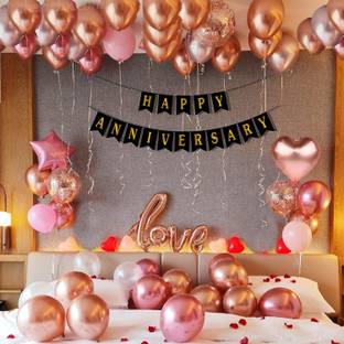Dinipropz Happy Anniversary Balloon Decoration Kit Anniversary Surprise Decoration