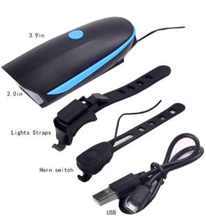 THE MORNING PLAY Rechargeable cycle Bell Super Bright Light & Bell Horn with 140DB High Sound Bell
