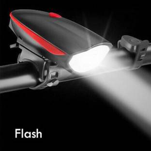 THE MORNING PLAY Rechargeable cycle Bell Super Bright Light & Bell Horn with 140DB High Sound Bell