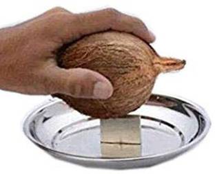 SIGNQ Easy to Use Coconut Cracker Coconut Breaker Plate 100% Stainless Steel