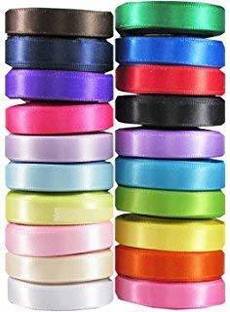 imtion "( Ribbons Pack of 12 Pcs Multicolour ) 1/2-inch x 12 M Each, 100M (Multicolour) - Set of 12 Craft Material Best Ribbon ) "