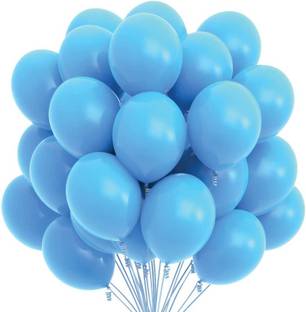 ENCHANTING HOMES Solid Decoration Balloons Pack of 50 Blue Metallic Balloon