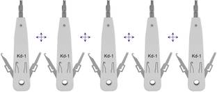 DUMDAAR 5pc KD-1 Punch Down Insertion Tool Krone Tool Kd1 Wire Hook & Blade Telecom Phone Wire Cable Module Rj11 Rj45 Cat5 Ethernet Network Patch Panel Faceplate Tool Manual Crimper
