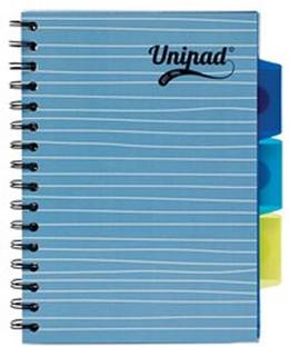 Pukka Pad A5 Size, Blue Project Book Notebook Notepad Diary Ruled, 200 Pages, 60gsm, Wire Bound, Clear Polyprop Covers, Page Perforation, Colour Coded Re-Positionable Dividers with Storage Pockets, Assorted Coloured Packs A5 Organizer Ruled 200 Pages