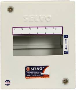Selvo 6 Way SPN Single Door Distribution Board Distribution Board
