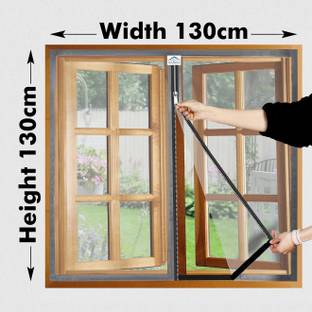 Lifekrafts 120 GSM Fiberglass Premium Edition Zipper Window Fibre Washable Adults Mosquito Net
