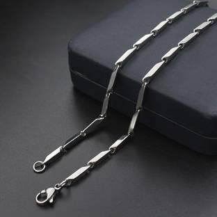 Fashion Frill Silver Stainless Steel Chain Silver Chain For Men Boys Silver Chain Daily Wear Silver Chain Silver Plated Stainless Steel Chain