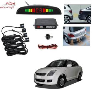 AuTO ADDiCT parking-sensors-black-148 Car Reverse Parking Sensor with LED Display 4 Sensor Reverse Parking Auto Radar Detectors (Black) For Maruti Suzuki Swift Dzire Old Type-1 (2008-2011) Parking Sensor