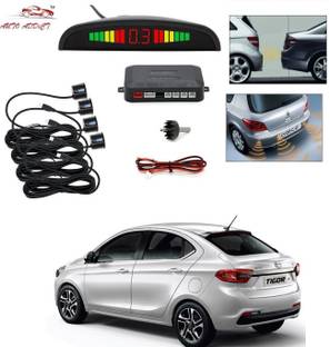 AuTO ADDiCT parking-sensors-black-237 Car Reverse Parking Sensor with LED Display 4 Sensor Reverse Parking Auto Radar Detectors (Black) For Tata Tigor Parking Sensor