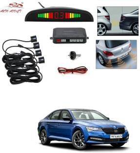 AuTO ADDiCT parking-sensors-black-215 Car Reverse Parking Sensor with LED Display 4 Sensor Reverse Parking Auto Radar Detectors (Black) For Skoda Superb Parking Sensor