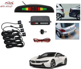 AuTO ADDiCT parking-sensors-black-22 Car Reverse Parking Sensor with LED Display 4 Sensor Reverse Parking Auto Radar Detectors (Black) For BMW I8 Parking Sensor