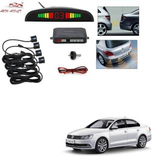 AuTO ADDiCT parking-sensors-black-260 Car Reverse Parking Sensor with LED Display 4 Sensor Reverse Parking Auto Radar Detectors (Black) For Volkswagen New Jetta Model (2015-Present) Parking Sensor