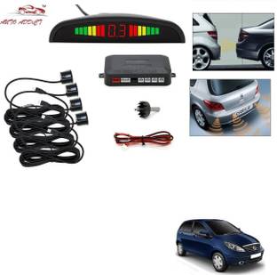 AuTO ADDiCT parking-sensors-black-225 Car Reverse Parking Sensor with LED Display 4 Sensor Reverse Parking Auto Radar Detectors (Black) For Tata Indica Vista Parking Sensor