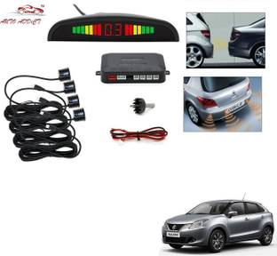 AuTO ADDiCT parking-sensors-black-134 Car Reverse Parking Sensor with LED Display 4 Sensor Reverse Parking Auto Radar Detectors (Black) For Maruti Suzuki Baleno Nexa Parking Sensor
