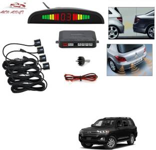 AuTO ADDiCT parking-sensors-black-252 Car Reverse Parking Sensor with LED Display 4 Sensor Reverse Parking Auto Radar Detectors (Black) For Toyota Land Cruiser Parking Sensor