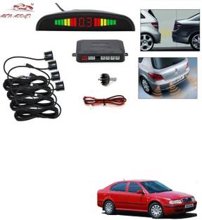 AuTO ADDiCT parking-sensors-black-213 Car Reverse Parking Sensor with LED Display 4 Sensor Reverse Parking Auto Radar Detectors (Black) For Skoda Octavia Old (2003-2014) Parking Sensor