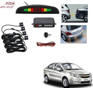 AuTO ADDiCT parking-sensors-black-36 Car Reverse Parking Sensor with LED Display 4 Sensor Reverse Parking Auto Radar Detectors (Black) For Chevrolet Sail Parking Sensor