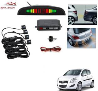 AuTO ADDiCT parking-sensors-black-153 Car Reverse Parking Sensor with LED Display 4 Sensor Reverse Parking Auto Radar Detectors (Black) For Maruti Suzuki Ritz Parking Sensor