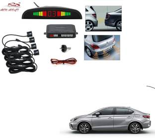 AuTO ADDiCT parking-sensors-black-70 Car Reverse Parking Sensor with LED Display 4 Sensor Reverse Parking Auto Radar Detectors (Black) For Honda New City 2020 Parking Sensor