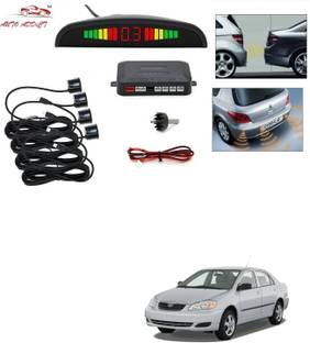 AuTO ADDiCT parking-sensors-black-241 Car Reverse Parking Sensor with LED Display 4 Sensor Reverse Parking Auto Radar Detectors (Black) For Toyota Corolla Altis Old (2008-2014) Parking Sensor