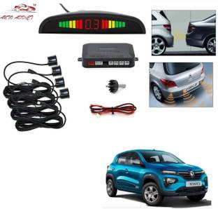 AuTO ADDiCT parking-sensors-black-205 Car Reverse Parking Sensor with LED Display 4 Sensor Reverse Parking Auto Radar Detectors (Black) For Renault Kwid Parking Sensor