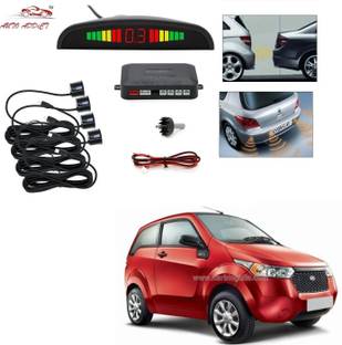 AuTO ADDiCT parking-sensors-black-117 Car Reverse Parking Sensor with LED Display 4 Sensor Reverse Parking Auto Radar Detectors (Black) For Mahindra Reva Parking Sensor