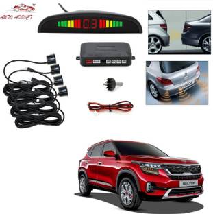 AuTO ADDiCT parking-sensors-black-107 Car Reverse Parking Sensor with LED Display 4 Sensor Reverse Parking Auto Radar Detectors (Black) For Kia Seltos Parking Sensor