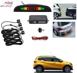 AuTO ADDiCT parking-sensors-black-209 Car Reverse Parking Sensor with LED Display 4 Sensor Reverse Parking Auto Radar Detectors (Black) For Renault Triber Parking Sensor