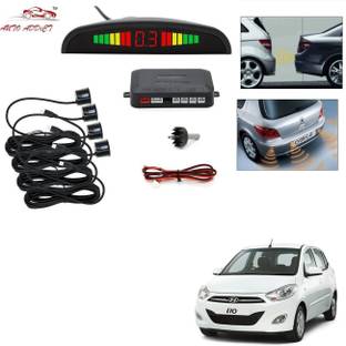 AuTO ADDiCT parking-sensors-black-84 Car Reverse Parking Sensor with LED Display 4 Sensor Reverse Parking Auto Radar Detectors (Black) For Hyundai i10 Parking Sensor