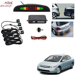 AuTO ADDiCT parking-sensors-black-66 Car Reverse Parking Sensor with LED Display 4 Sensor Reverse Parking Auto Radar Detectors (Black) For nda Cic Parking Sensor
