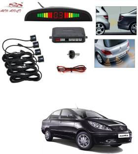 AuTO ADDiCT parking-sensors-black-227 Car Reverse Parking Sensor with LED Display 4 Sensor Reverse Parking Auto Radar Detectors (Black) For Tata Manza Parking Sensor