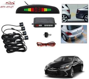 AuTO ADDiCT parking-sensors-black-239 Car Reverse Parking Sensor with LED Display 4 Sensor Reverse Parking Auto Radar Detectors (Black) For Toyota Camry Parking Sensor
