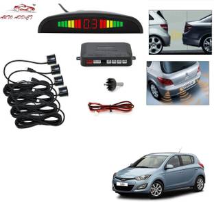 AuTO ADDiCT parking-sensors-black-88 Car Reverse Parking Sensor with LED Display 4 Sensor Reverse Parking Auto Radar Detectors (Black) For Hyundai i20 Old (2008-2013) Parking Sensor