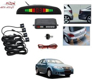 AuTO ADDiCT parking-sensors-black-35 Car Reverse Parking Sensor with LED Display 4 Sensor Reverse Parking Auto Radar Detectors (Black) For Chevrolet Optra Parking Sensor