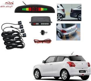 AuTO ADDiCT parking-sensors-black-146 Car Reverse Parking Sensor with LED Display 4 Sensor Reverse Parking Auto Radar Detectors (Black) For Maruti Suzuki New Swift (2018-Present) Parking Sensor