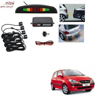 AuTO ADDiCT parking-sensors-black-82 Car Reverse Parking Sensor with LED Display 4 Sensor Reverse Parking Auto Radar Detectors (Black) For Hyundai Getz Parking Sensor