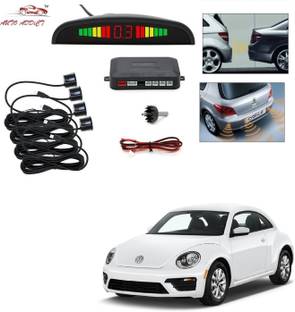 AuTO ADDiCT parking-sensors-black-258 Car Reverse Parking Sensor with LED Display 4 Sensor Reverse Parking Auto Radar Detectors (Black) For Volkswagen Beetle Parking Sensor