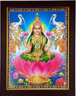 FRAMTASTIC Laxmi Photo Frame Religious Frame